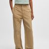 Hugo Boss-Straight-leg trousers in faux leather with press-studs-hugo boss outlet 3