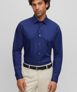 Hugo Boss-Relaxed-fit shirt in washed Italian satin-boss outlet