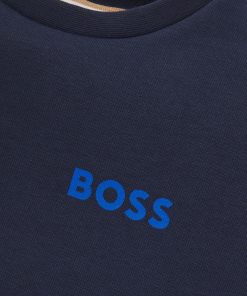 Hugo Boss-Kids’ sweatshirt in fleece with logo print-hugo by hugo boss 2