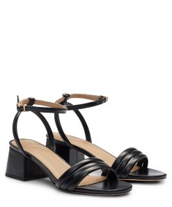 Hugo Boss Sandals-Padded-strap sandals with block heel-hugoboss