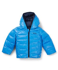 Hugo Boss-Kids’ reversible down jacket with logo details-hugo boss store near me 2