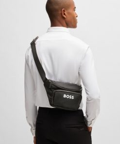 Hugo Boss-Structured belt bag with contrast logo-hugo boss outlet 2