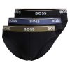 Hugo Boss Underwear-Three-pack of stretch-cotton trunks with logo waistbands-hugoboss 4