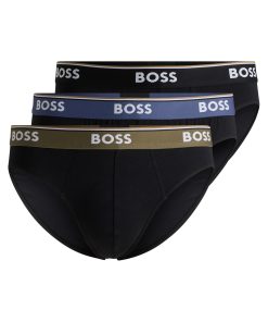 Hugo Boss-Three-pack of stretch-cotton briefs with logo waistbands-boss store