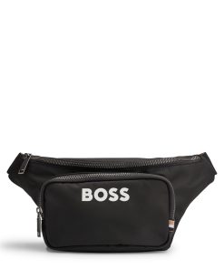 Hugo Boss-Structured belt bag with contrast logo-hugo boss outlet