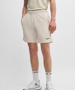 Hugo Boss Pants-BOSS x Matteo Berrettini tennis shorts with four-way stretch-boss hugo