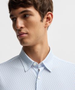 Hugo Boss-Slim-fit shirt in printed performance-stretch jersey-boss outlet 2