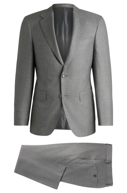 Hugo Boss-Regular-fit suit in wool and silk-hugoboss