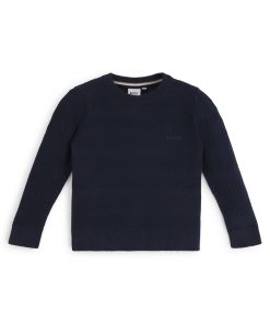 Hugo Boss-Kids’ sweater in cotton with jacquard-stitch pattern-boss hugo