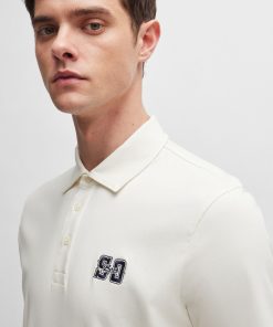 Hugo Boss Polo Shirts-BOSS x Shohei Ohtani cotton polo shirt with monogram embroidery-hugoboss 2