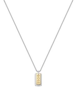 Hugo Boss Cufflinks and Jewelry-Box-chain necklace with branded double-tag pendant-hugo boss store