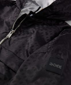 Hugo Boss-Kids’ hooded windbreaker jacket with monogram pattern-boss store near me 2