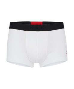 Hugo Boss Underwear-Stretch-cotton trunks with double logo waistband-boss outlet