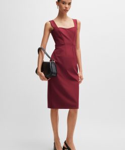 Hugo Boss Dresses-Extra-slim-fit dress in performance-stretch fabric-hugo boss sale