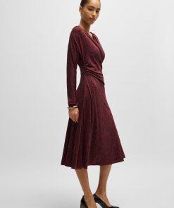 Hugo Boss Dresses-Wrap-front dress in knitted jersey-hugo boss store