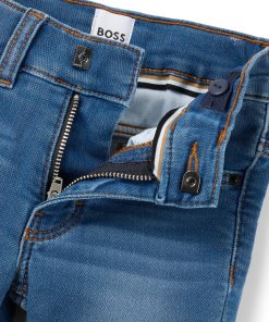 Hugo Boss-Kids’ jeans in stretch denim with Double B monograms-boss store near me 2