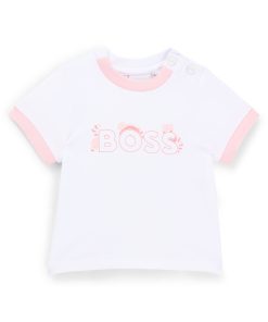 Hugo Boss-Baby T-shirt in stretch cotton with panda artwork-boss store near me