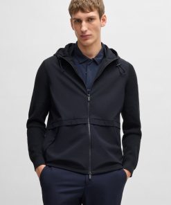 Hugo Boss Sweaters and Cardigans-Softshell jacket with knitted details-hugo