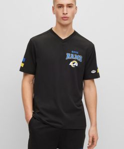 Hugo Boss T-Shirts-BOSS x NFL cotton-blend T-shirt with collaborative branding-boss store