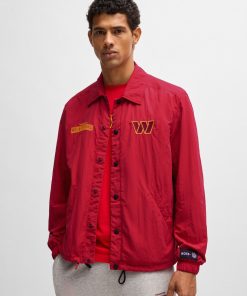 Hugo Boss Jackets and Coats-BOSS x NFL water-repellent jacket with embroidered branding-hugo boss near me