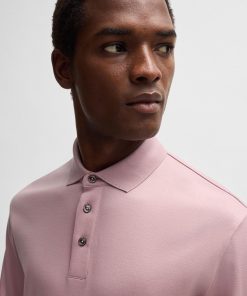 Hugo Boss Polo Shirts-Regular-fit polo shirt in mercerized Italian cotton-boss store near me 2