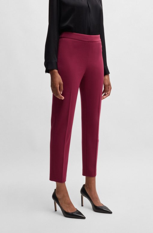 Hugo Boss Pants-Regular-fit trousers in stretch fabric with tapered leg-hugo boss store