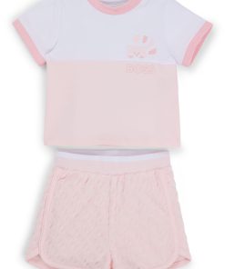 Hugo Boss-Gift-boxed T-shirt and shorts set for babies-hugo boss sale