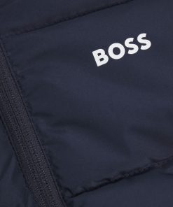 Hugo Boss-Kids’ water-repellent padded jacket with logo print-boss outlet