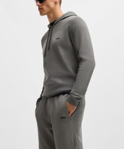 Hugo Boss-Regular-fit knitted tracksuit bottoms with stripes and branding-boss hugo 2