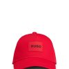 Hugo Boss-Kids’ cap in cotton twill with red logo label-hugo boss outlet 4