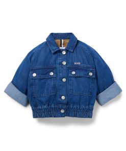 Hugo Boss-Kids’ denim jacket with logo detail-boss store