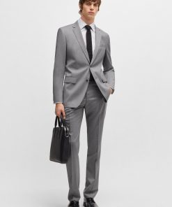 Hugo Boss Suits-Slim-fit suit in performance wool serge-hugoboss