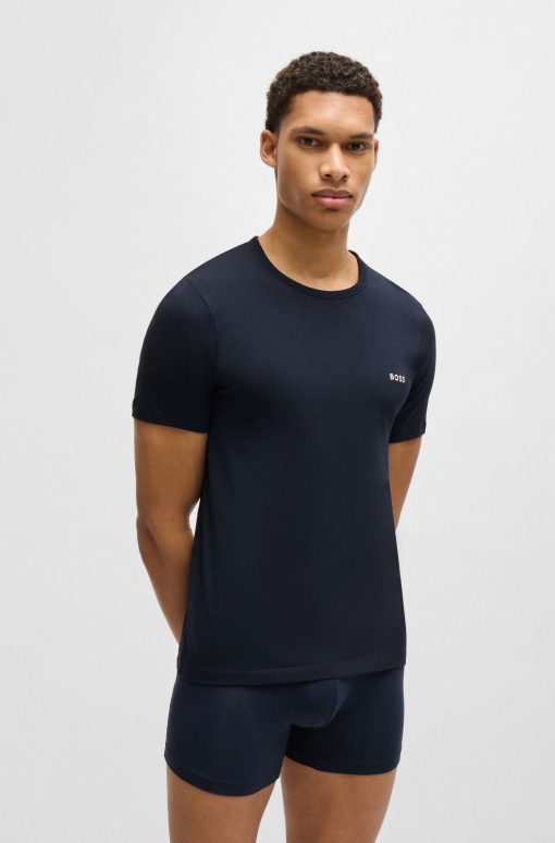 Hugo Boss-Three-pack of underwear T-shirts in cotton jersey-hugo boss store near me - Image 2