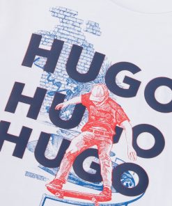 Hugo Boss-Kids’ long-sleeved cotton T-shirt with logo artwork-hugo by hugo boss 2