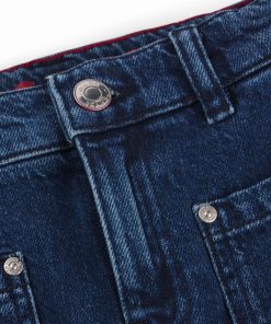 Hugo Boss-Kids’ relaxed-fit jeans in blue stretch denim-boss near me 2