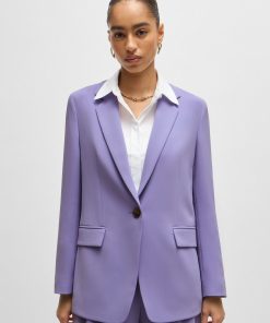 Hugo Boss Tailored Jackets-Regular-fit jacket in crease-resistant crepe-boss near me