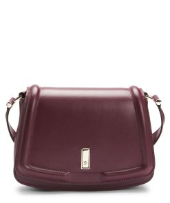 Hugo Boss Bags-Leather saddle bag with signature hardware and monogram-hugo boss near me