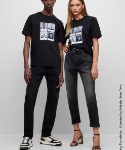 Hugo Boss T-Shirts-BOSS x Keith Haring gender-neutral T-shirt with photographic artwork-boss store