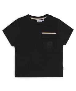 Hugo Boss-Kids’ T-shirt in cotton with embroidered Double B monogram-boss hugo