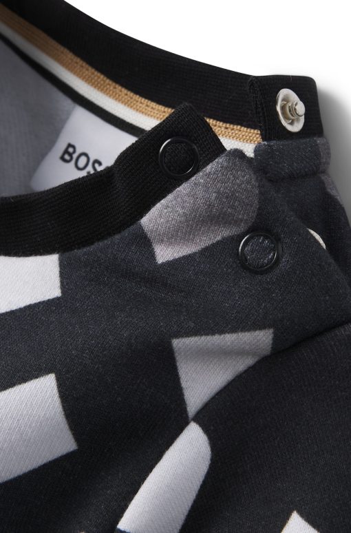 Hugo Boss-Kids' sweatshirt in fleece with degradé monograms-hugo boss near me - Image 2