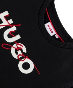 Hugo Boss-Kids’ sweatshirt in fleece with double logo-hugo boss near me 2