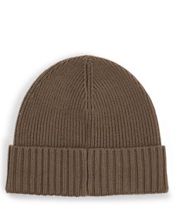 Hugo Boss-Ribbed beanie hat in merino wool-hugo by hugo boss 2