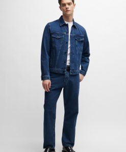 Hugo Boss-Regular-fit jacket in blue rigid denim-hugo by hugo boss 2