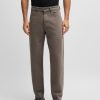 Hugo Boss-Slim-fit trousers in a wool blend with silk-hugo boss near me 3