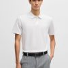 Hugo Boss Polo Shirts-Paddy polo shirt in quick-dry ribbed fabric-hugo boss outlet 3