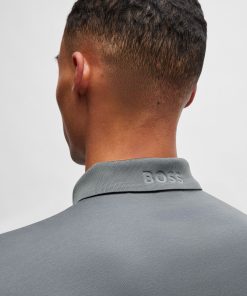 Hugo Boss Polo Shirts-Interlock-cotton slim-fit polo shirt with contrast trims-hugo by hugo boss 2