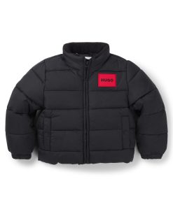 Hugo Boss-Kids’ water-repellent puffer jacket with hidden hood-boss near me 2