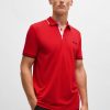 Hugo Boss Polo Shirts-Polo shirt with contrast logos-hugo by hugo boss 4