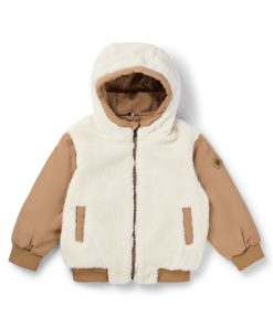 Hugo Boss-Kids’ reversible hooded jacket in twill and sherpa fleece-hugo boss store 2