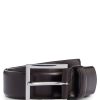 Hugo Boss Belts-Reversible belt in plain and structured leather-hugo boss outlet 3